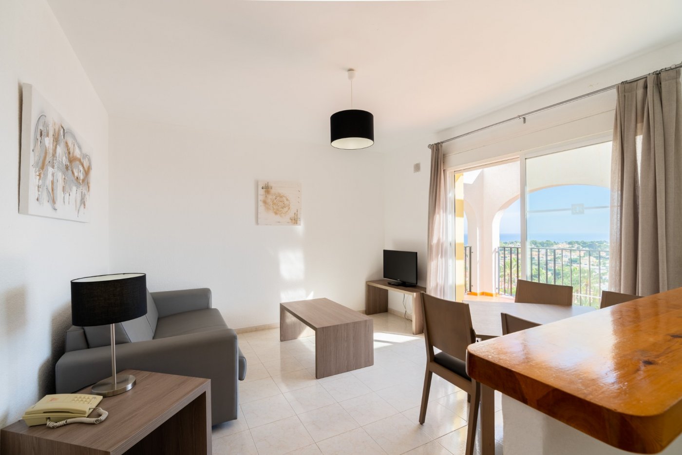 Bungalow adosado 1 dormitorio con vistas al mar en Calpe (Costa Blanca)