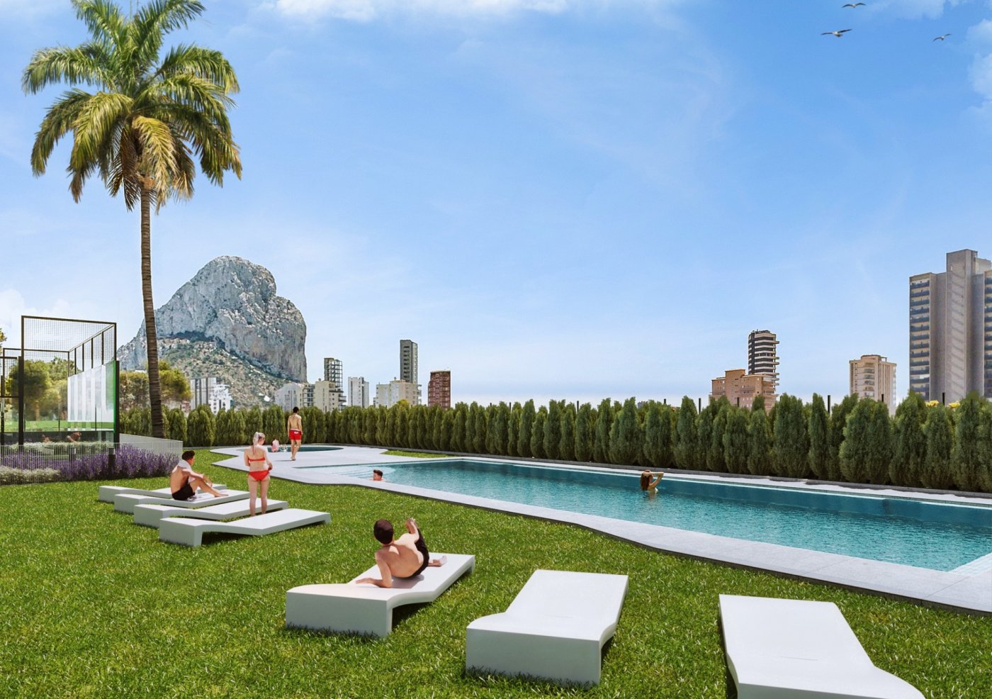 New construction luxury apartment 3 bedrooms 400 m from the beach in Calpe (Costa Blanca)