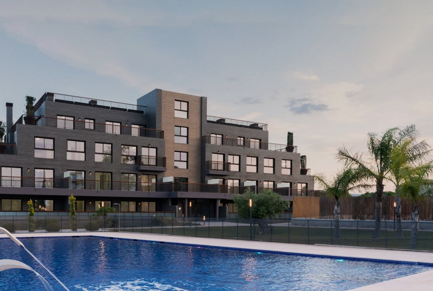 Appartement de nouvelle construction 2 chambres, piscine, parking et débarras à 400 m de la plage à Denia (Alicante)