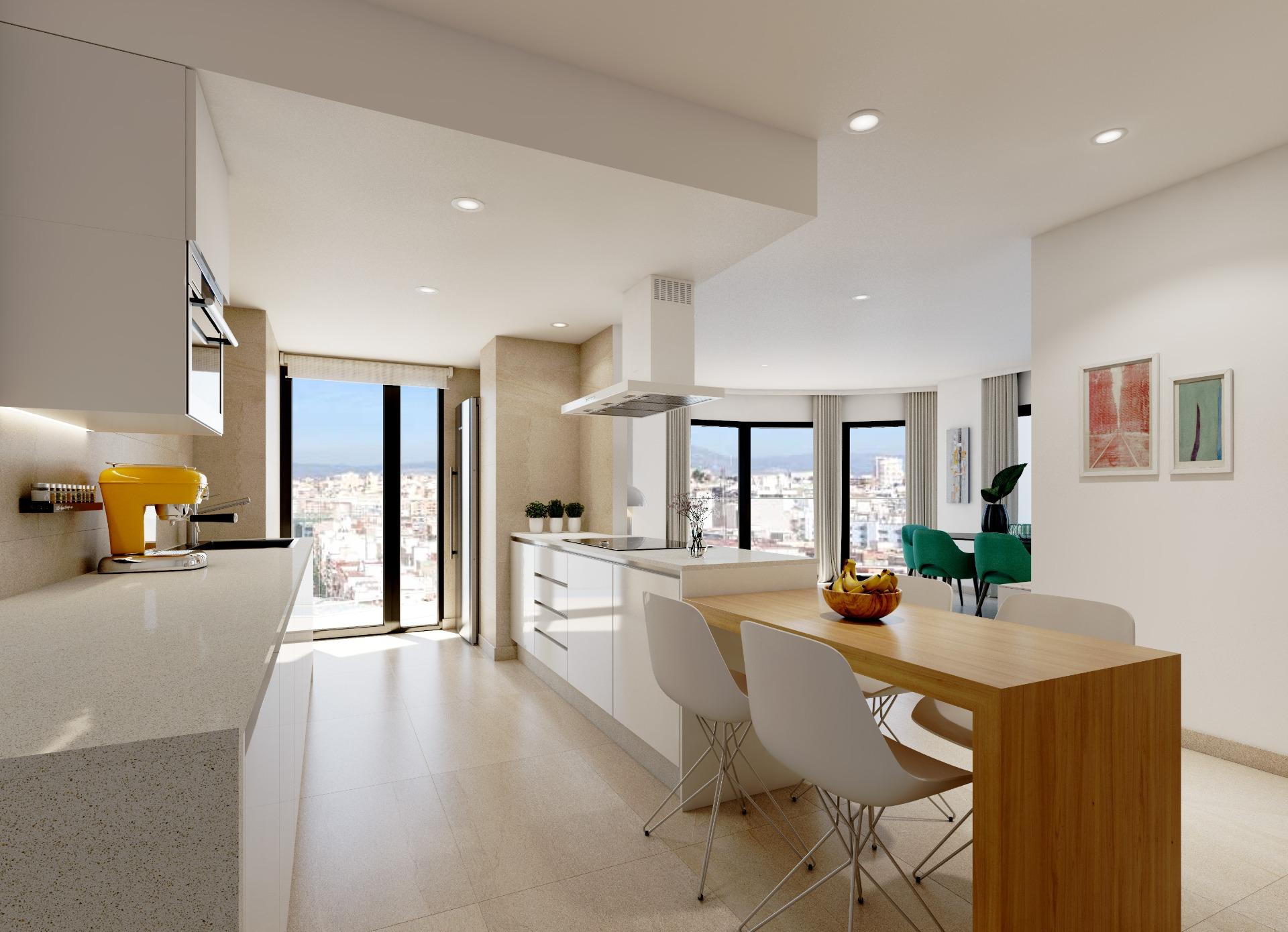 New Construction Apartment 3 bedrooms with pool in Alicante (Costa Blanca North)