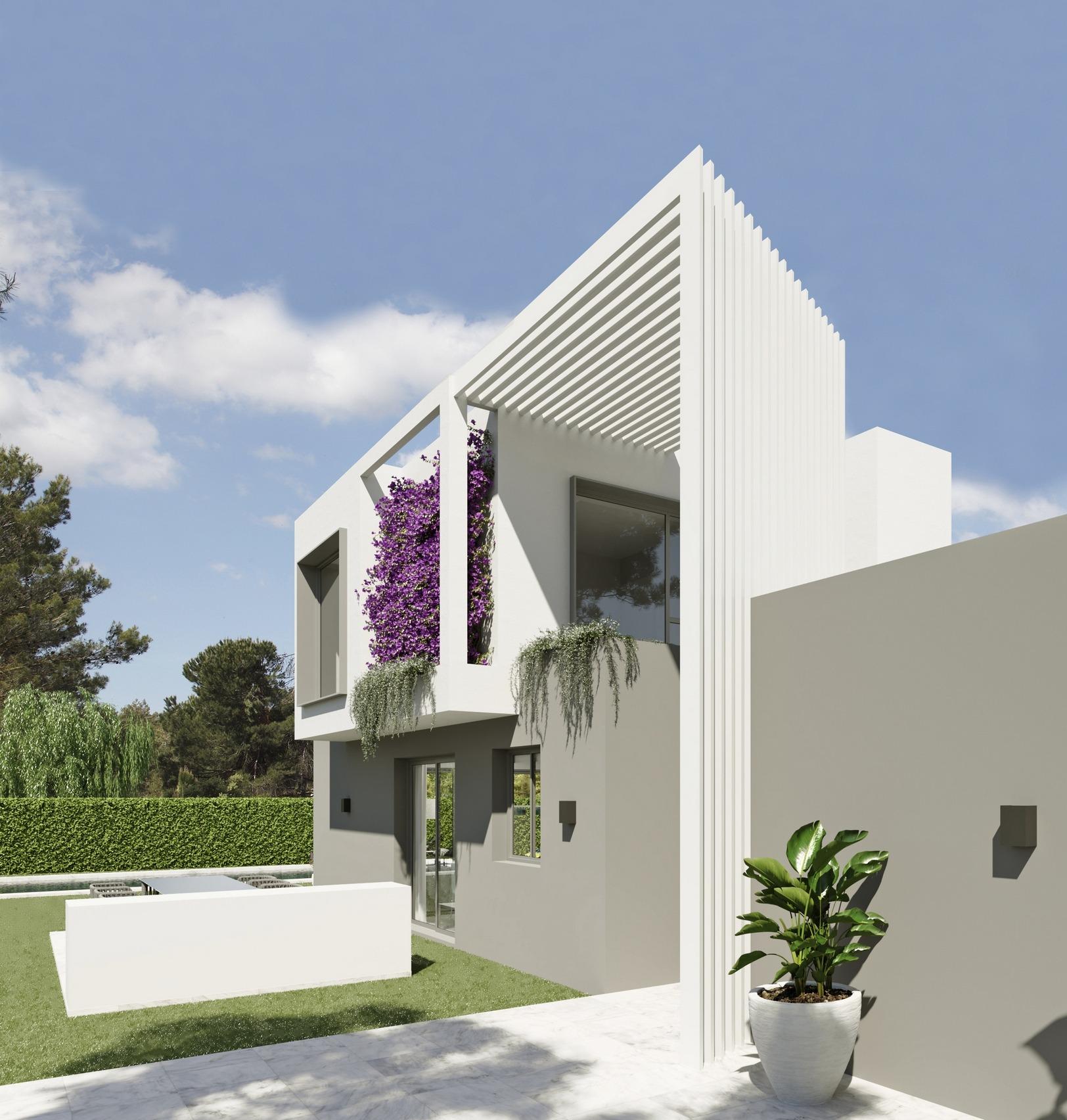 New Construction Villa 3 bedrooms delivered in March 2025 in San Juan de Alicante (Costa Blanca)