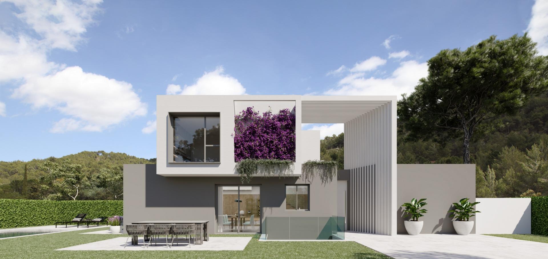 New Construction Villa 3 bedrooms delivered in March 2025 in San Juan de Alicante (Costa Blanca)