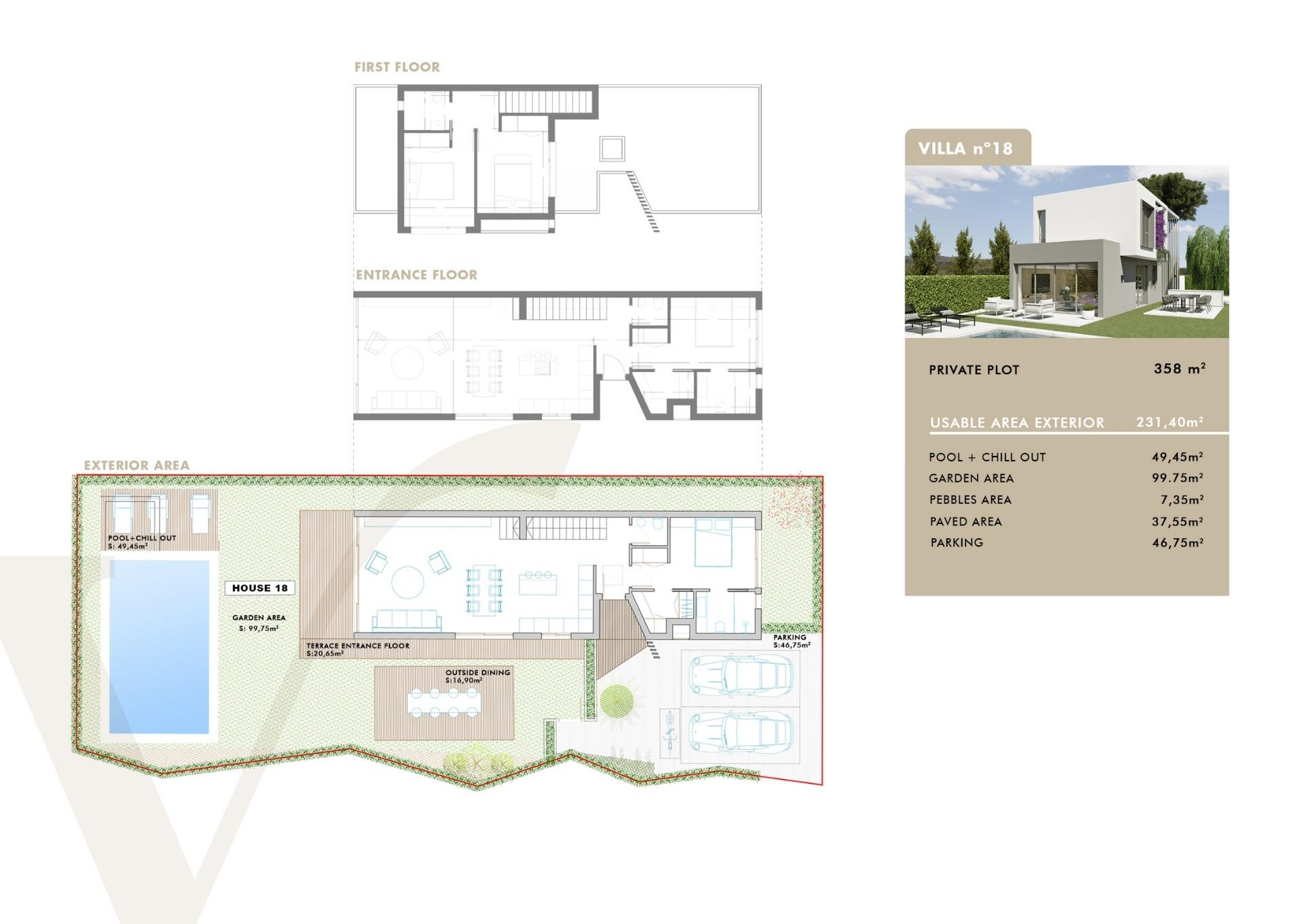 Villa de nouvelle construction 3 chambres livrée en mars 2025 à San Juan de Alicante (Costa Blanca)