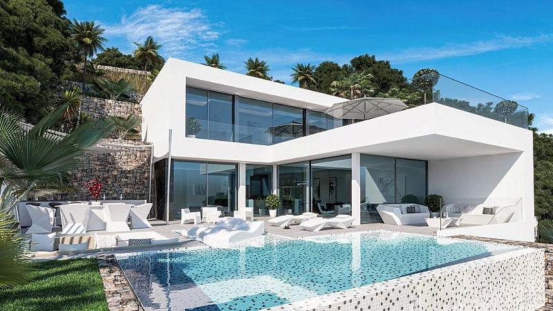 New construction villa with 5 bedrooms and magnificent sea views in Calpe (Costa Blanca)