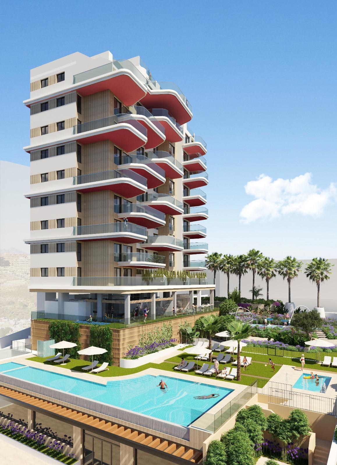 New Construction Apartment 3 bedrooms, parking, storage room and pool in Calpe (Costa Blanca)