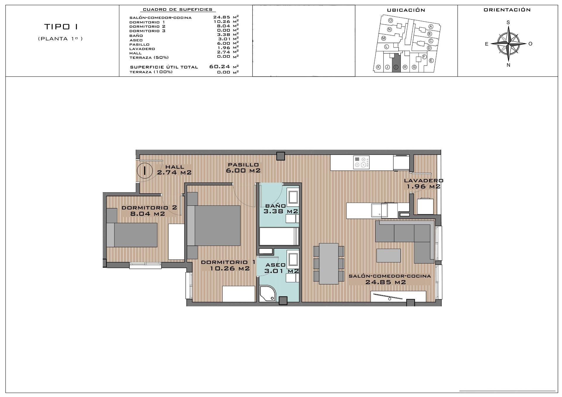 Nieuwbouwappartement met 2 slaapkamers in Algorfa (Alicante)