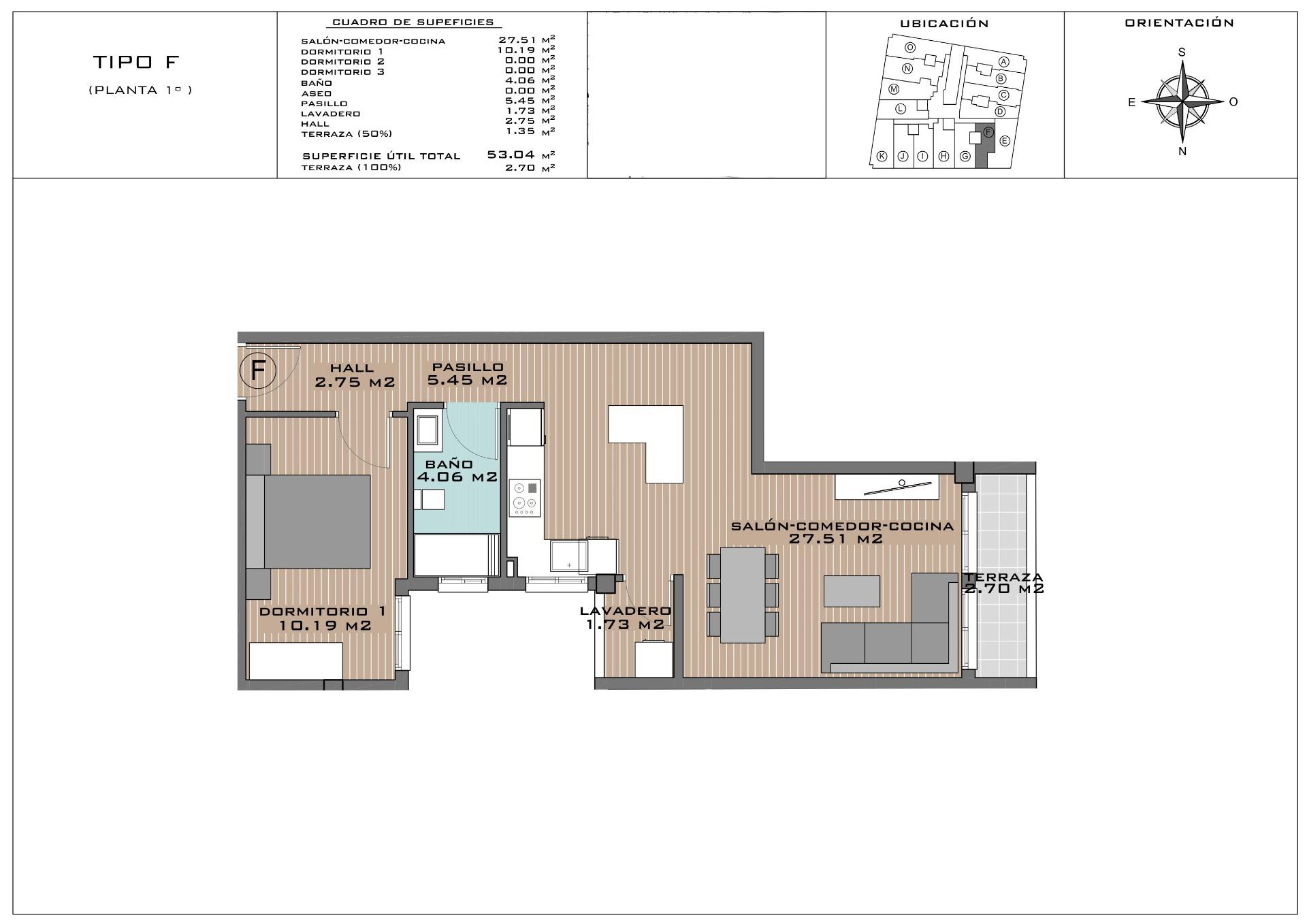 New Construction Apartment 1 bedroom in Algorfa (Alicante)