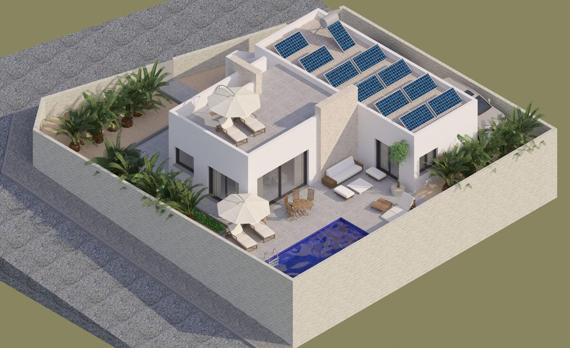 New construction 3 bedroom villa with private pool in Benijofar (Alicante)