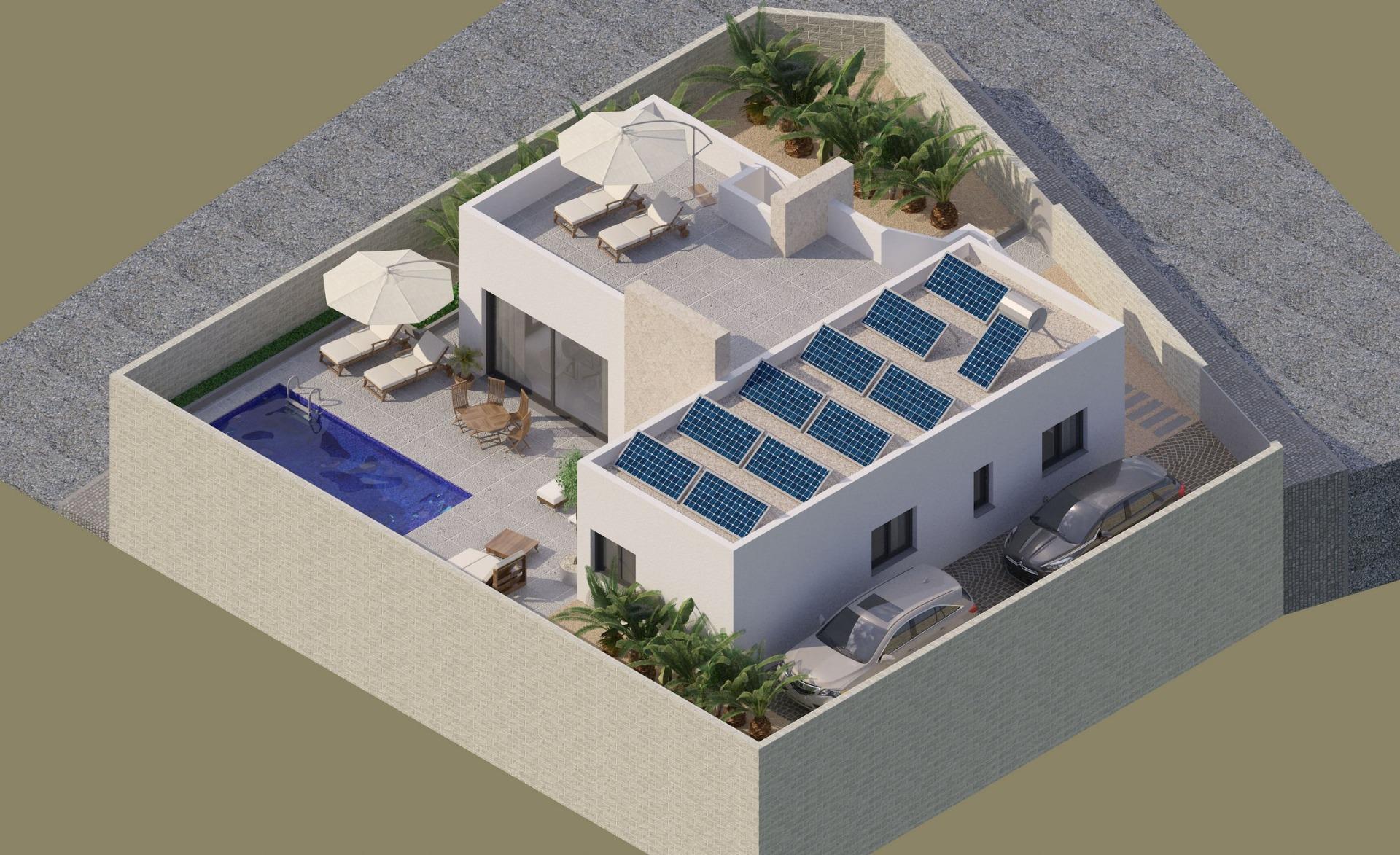 Neubauvilla mit 3 Schlafzimmern und privatem Pool in Benijofar (Alicante)