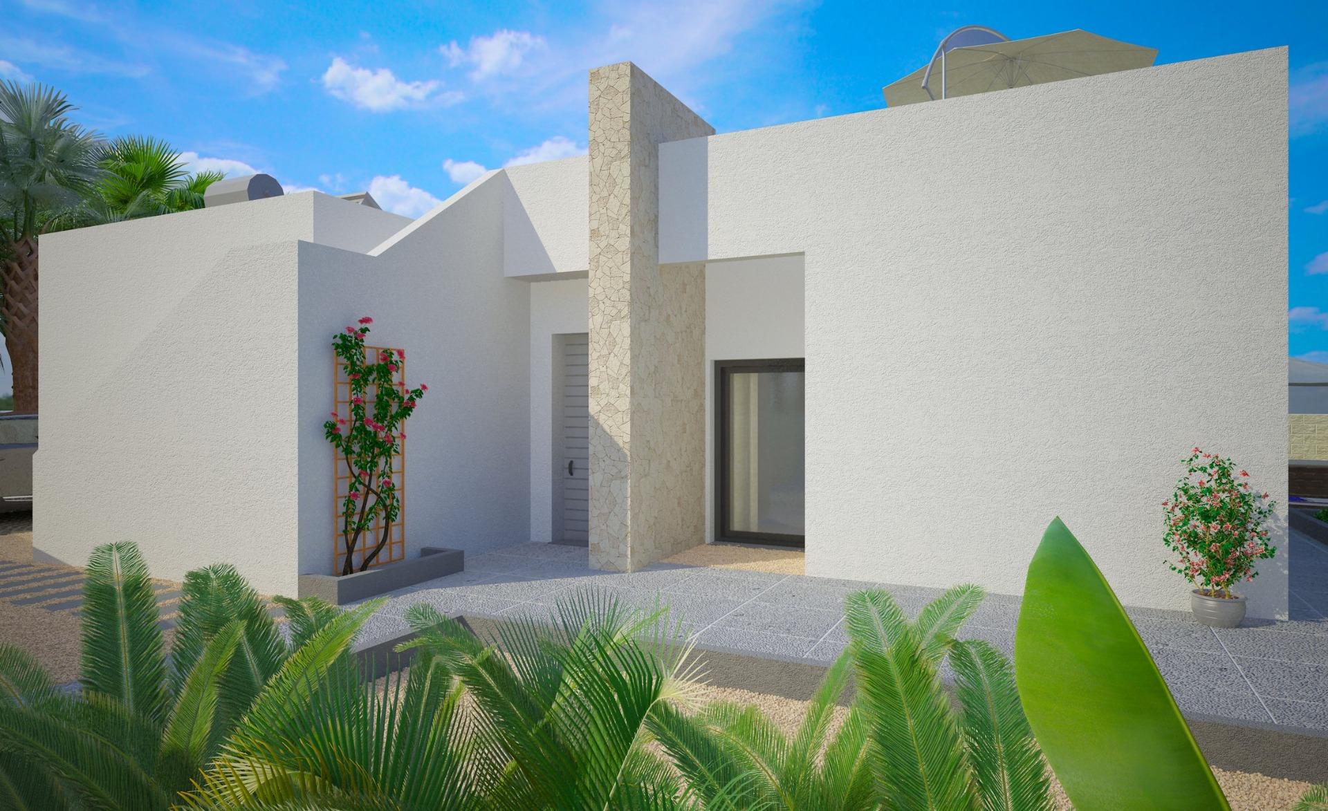 Villa de obra nueva 3 dormitorios con piscina privada en Benijofar (Alicante)