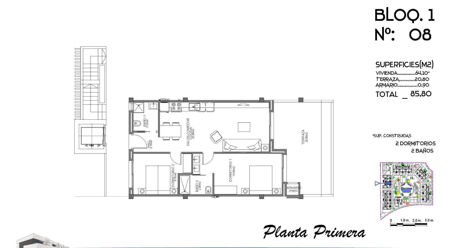 Apartamentua salgai in Guardamar del Segura