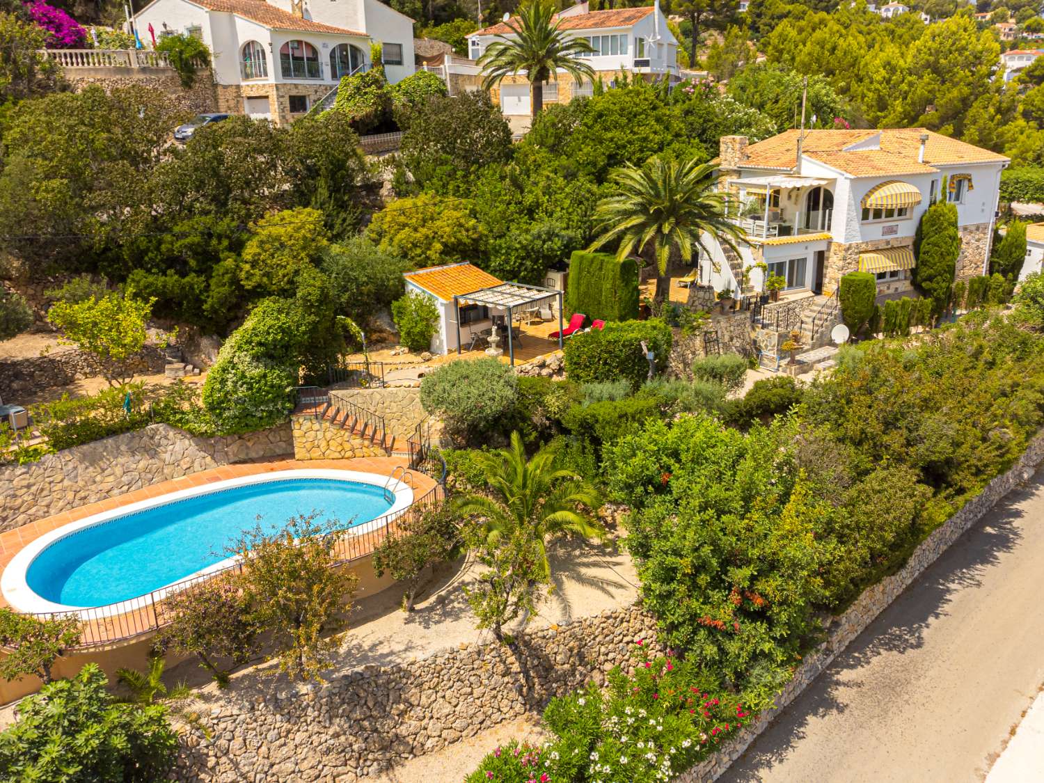 Villa indépendante rénovée avec vue panoramique à Calpe (Costa Blanca)