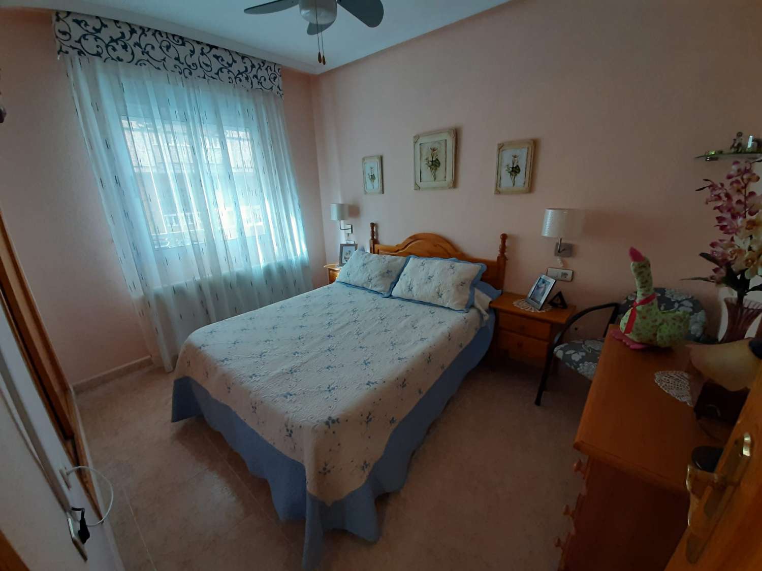 Gelijkvloers appartement met 2 slaapkamers en zwembad op 800 m van de zee en naast alle voorzieningen in Torrevieja (Costa Blanca Zuid)