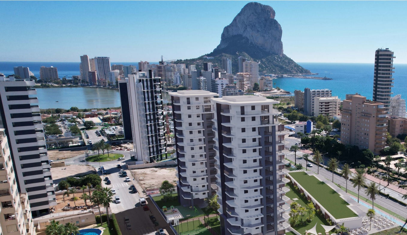 New Construction Apartment 3 bedrooms 200 m from the sea in Calpe (Costa Blanca)