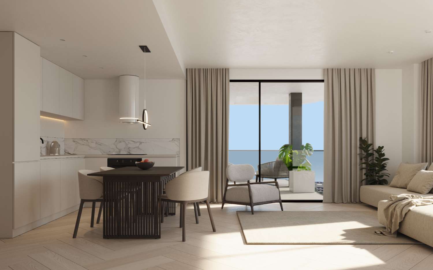 New Construction Apartment 3 bedrooms 200 m from the sea in Calpe (Costa Blanca)